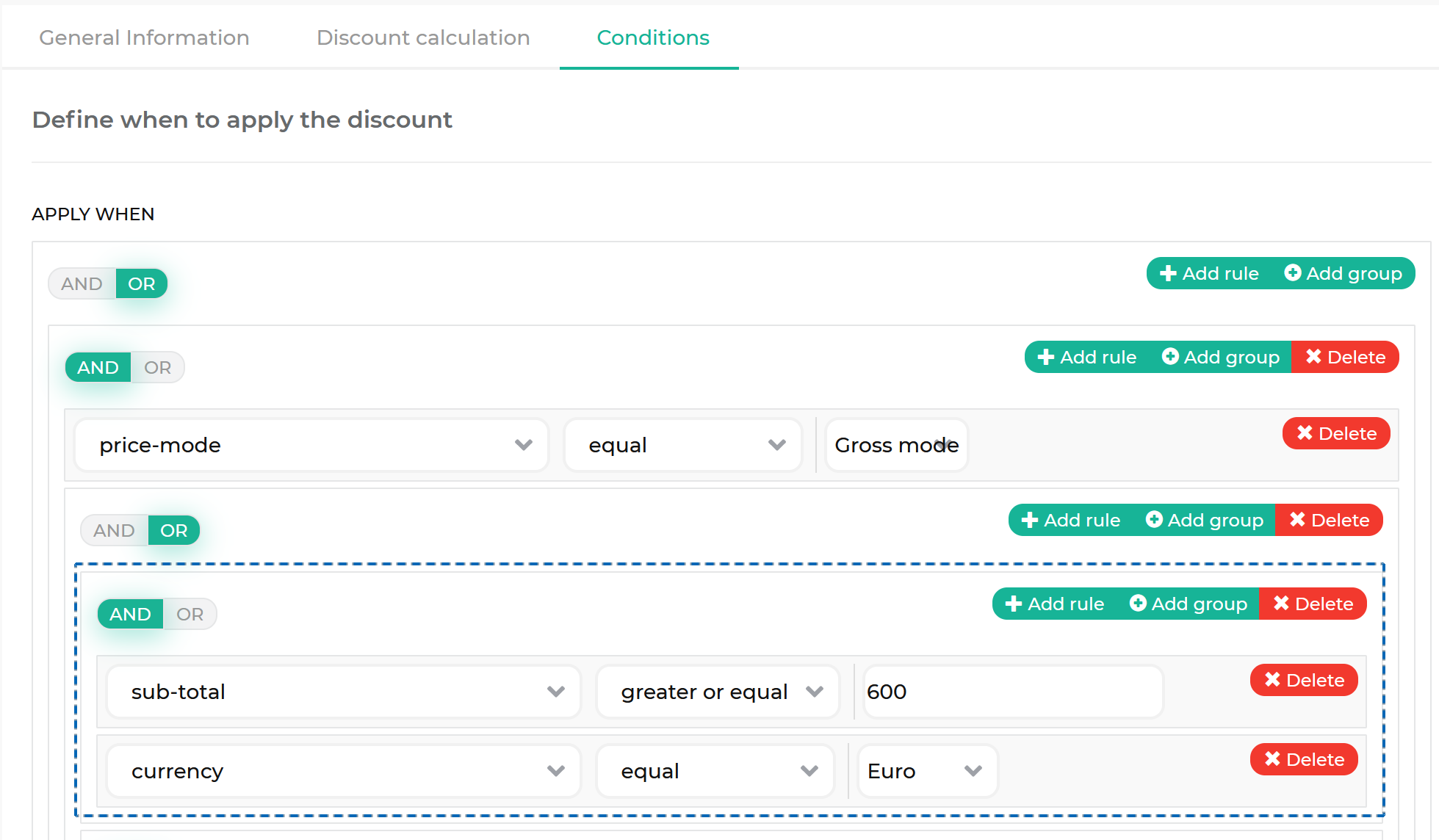 Decision rule group