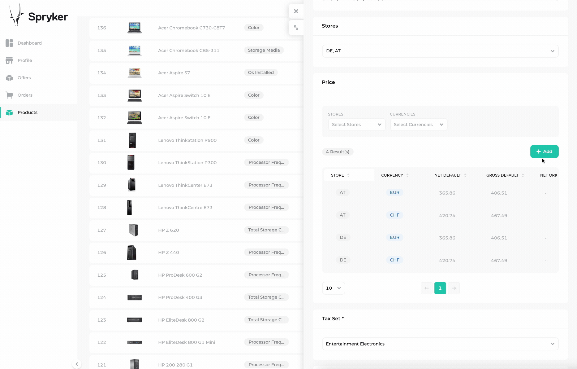 Volume prices - marketplace product