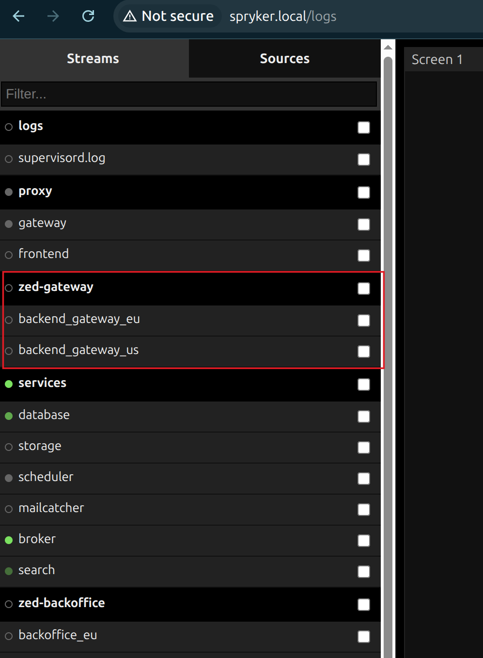 log groups