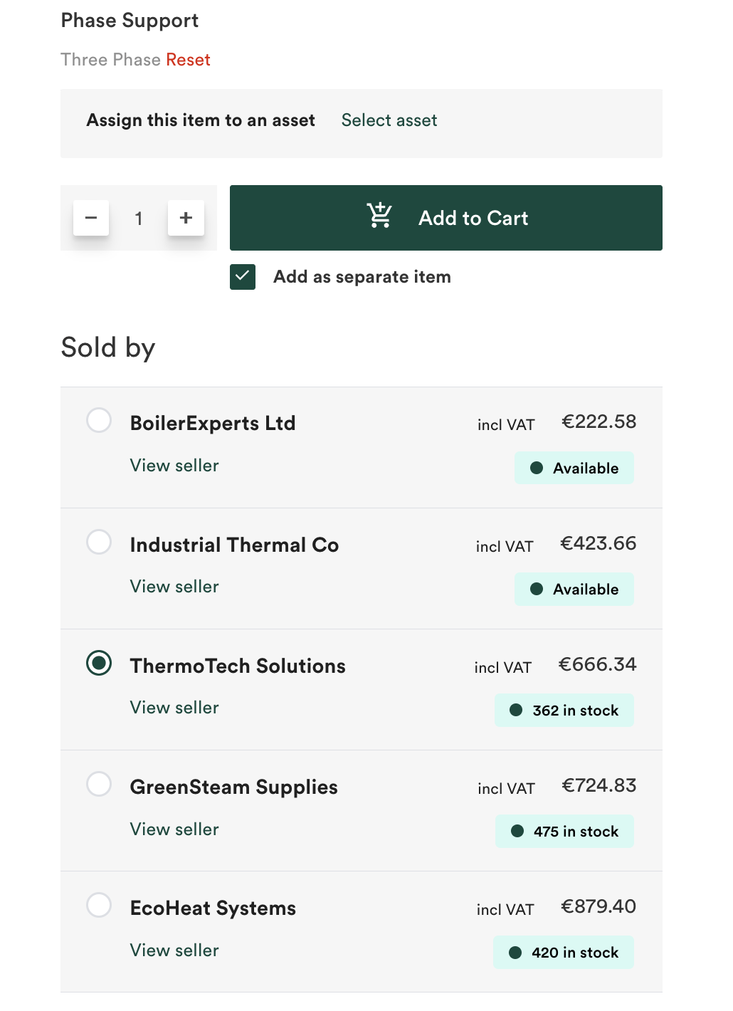 Merchant selection in Buy Box