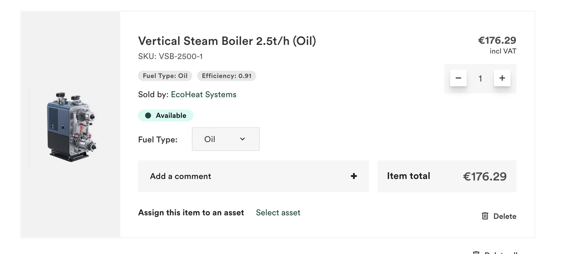 Cart product attribute visibility