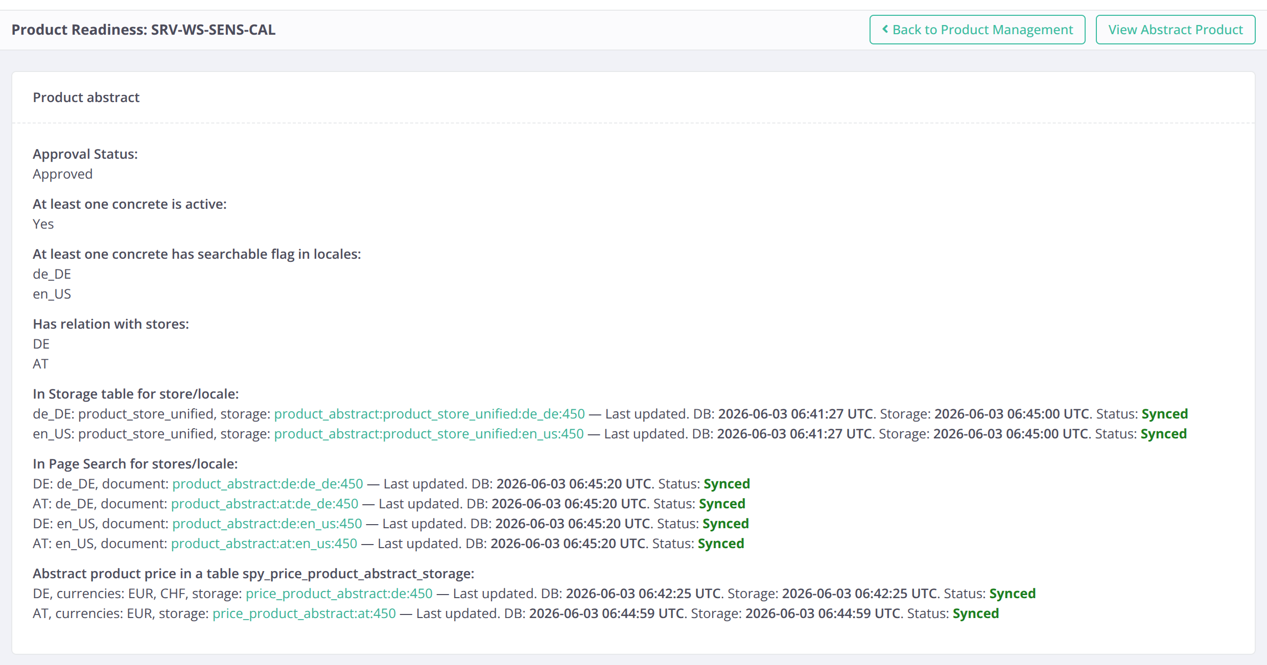 Product Readiness example
