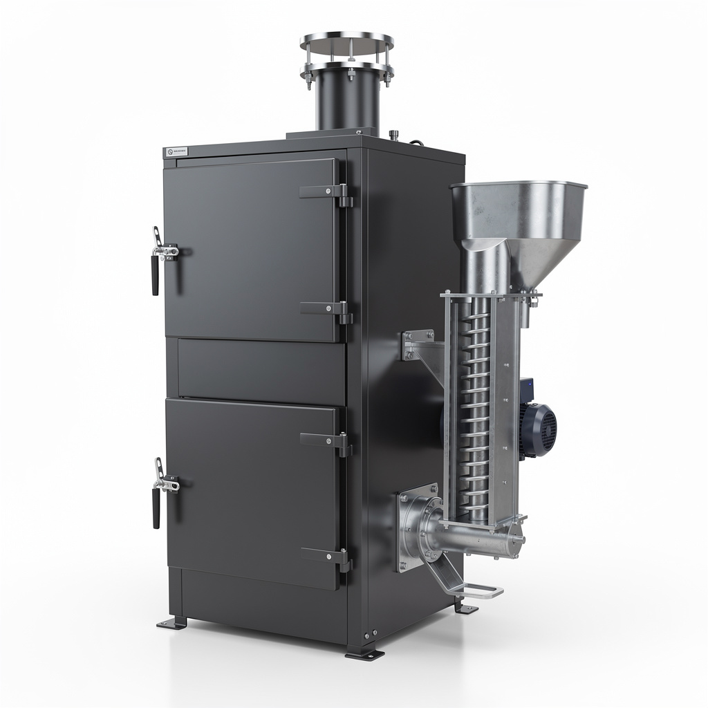 Biomass Pellet Hot Water Boiler 200kW rear view