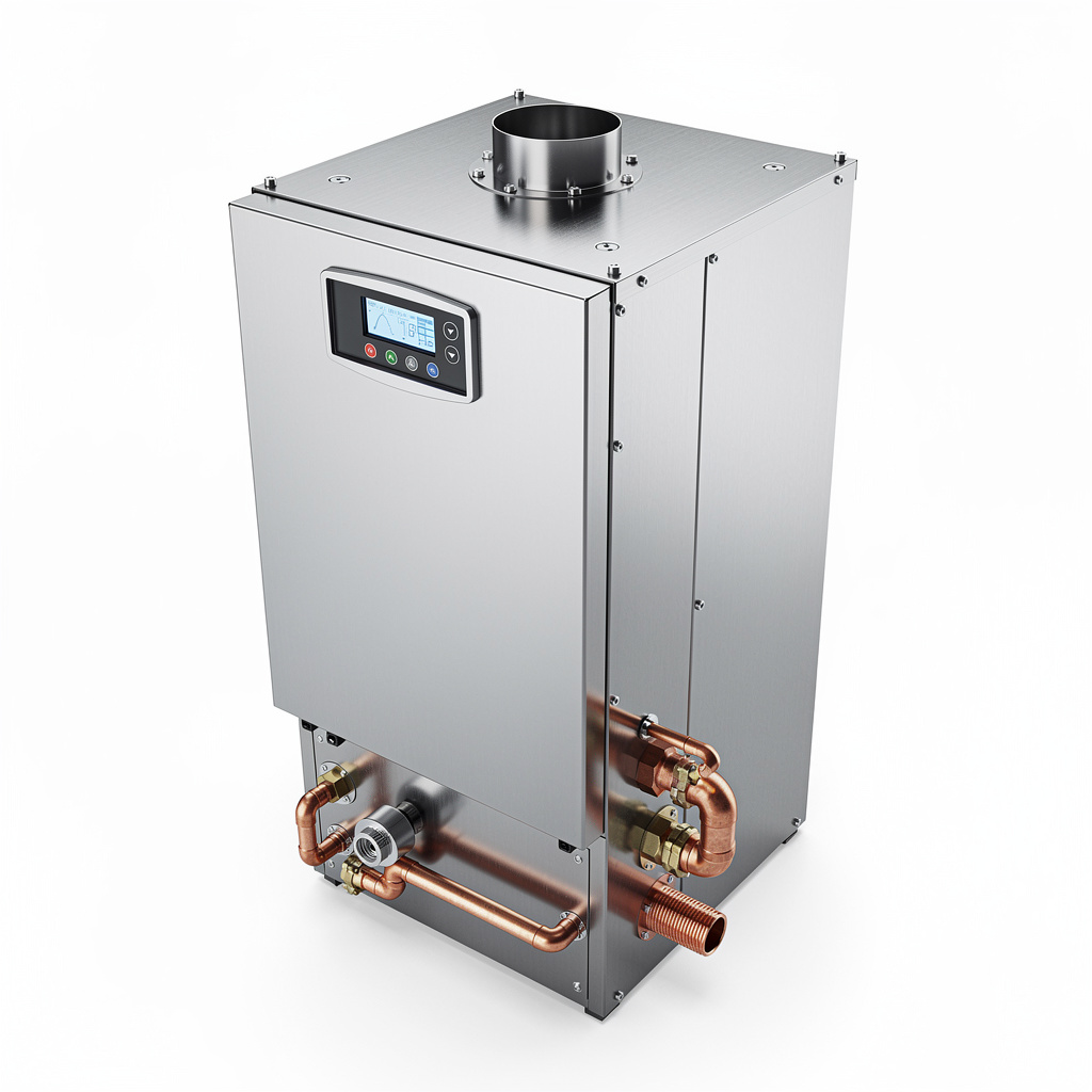 Condensing Vertical Hot Water Boiler side view